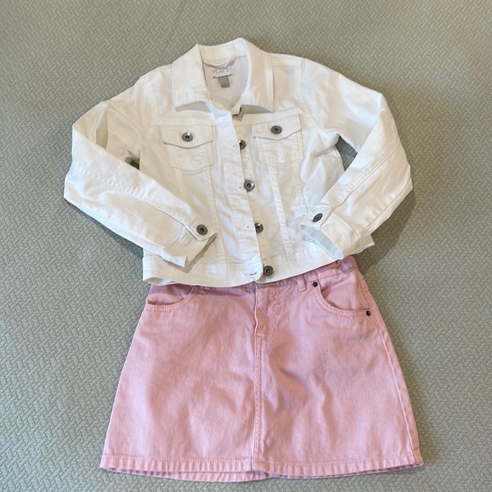 🌸White & Pink Denim🌸